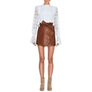 ASO Kristen Cavallari - REVOLVE Brown Mini Skirt